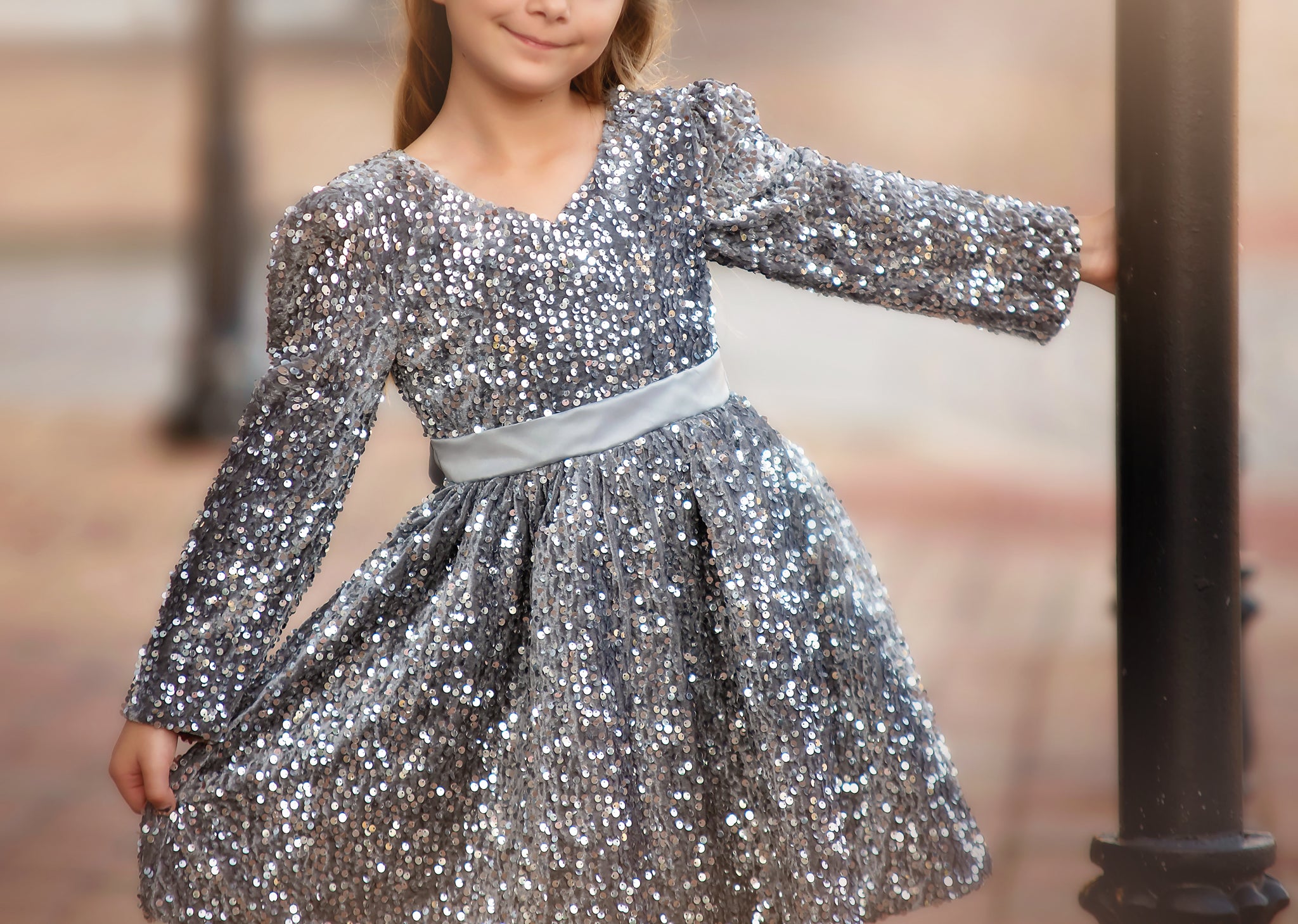 EMMA SEQUIN DRESS SILVER