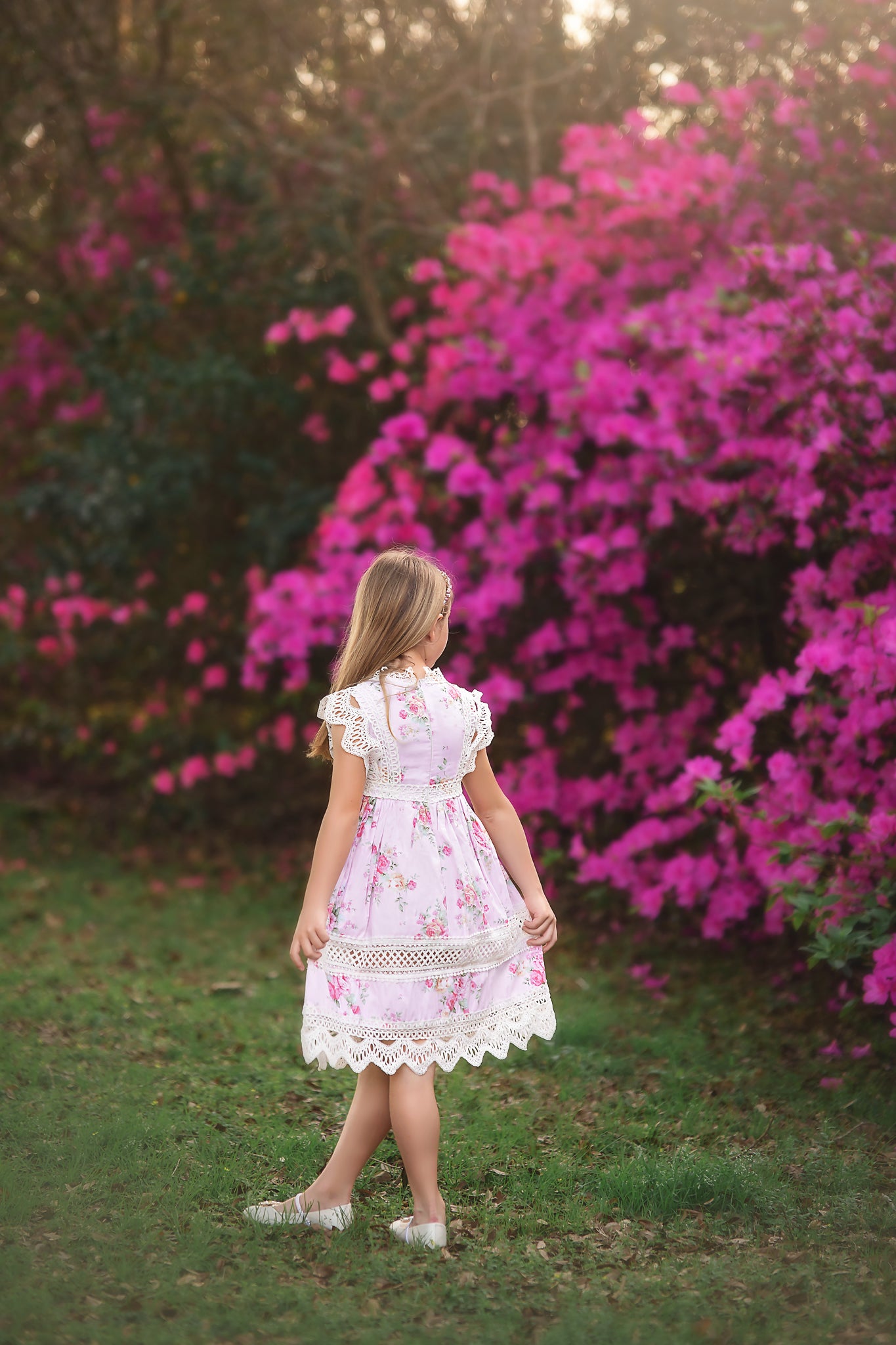 EVERLY DRESS PROVINCIAL PINK FLORAL